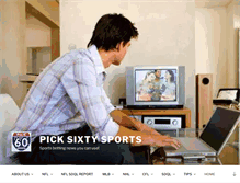Tablet Screenshot of picksixtysports.com